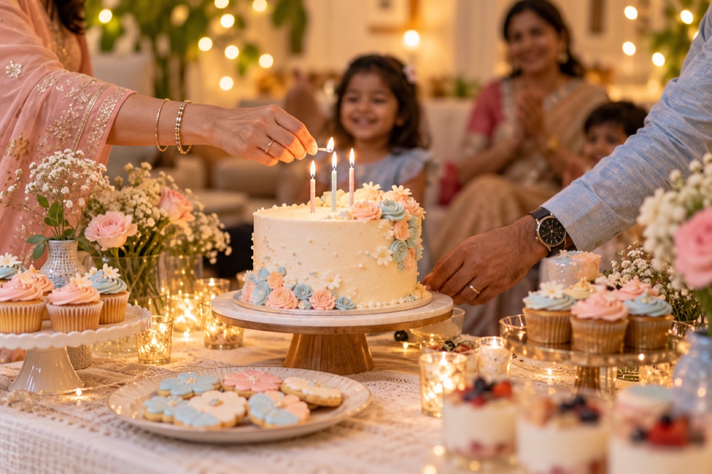 Birthday cake and pastel desserts